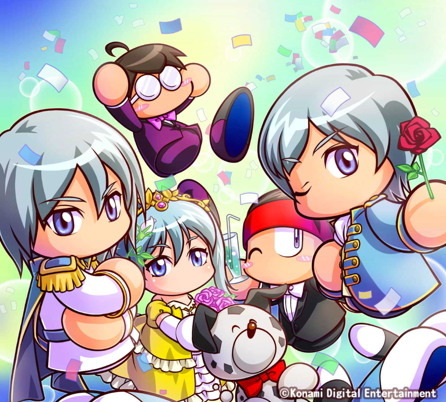 実況パワフルサッカー パワサカ 公式 パワサカ制作チームに 3周年を記念してお祝いのイラストを描いてもらったでやんす ユウくん ケイくん エルちゃんの花散院ファミリーに オイラとパワサカ君も入れてもらえて うれしかったでやんすよ