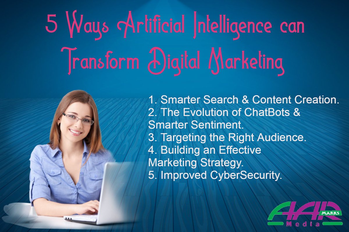aarmarks's tweet photo. #ArtificialIntelligence can transform #digitalmarketing into new heights. AI makes the process of #searchingandanalyzing consumer behavior easier through big data and information. #leadgeneration #contentmarketing #B2BdatabaseBuilding #Accountprofiling #AccountBasedMarketing https://t.co/aBghkv4NBh