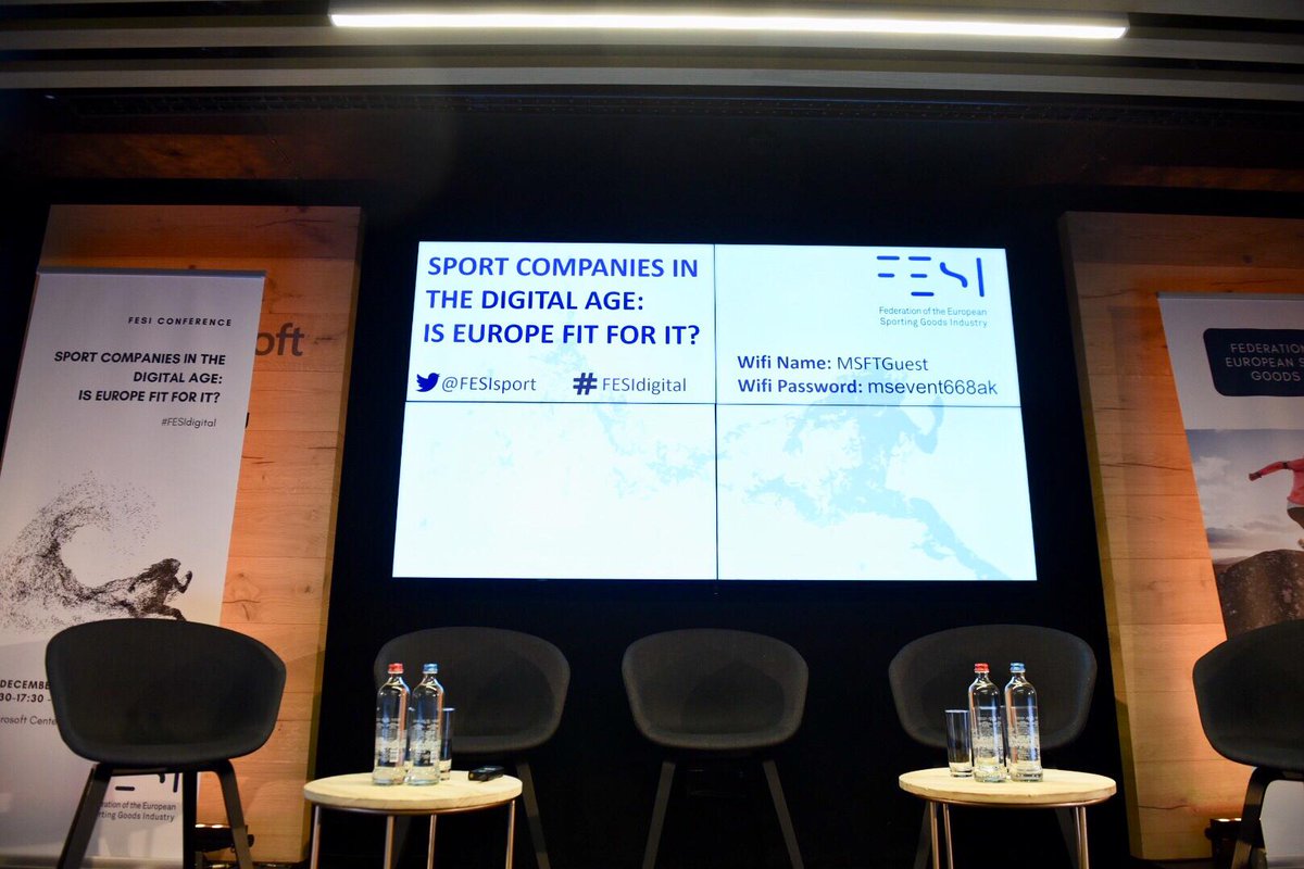 FESIsport's tweet photo. 📢 It's happening now 🇧🇪🇪🇺‼️ 
If you are a digital 💻 and sports 🏈 savvy, don’t miss our live tweets with highlights from our 3⃣ panels. The topics on the table are #elabelling, #AI and #ecommerce in the sports market. Join the discussion with #FESIdigital! https://t.co/bO4eLmSYR5