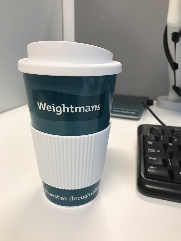 Saving the planet one coffee cup at a time thanks to @Weightmans 🌍🌳 #reusable #teamweightmans #plasticrevolution