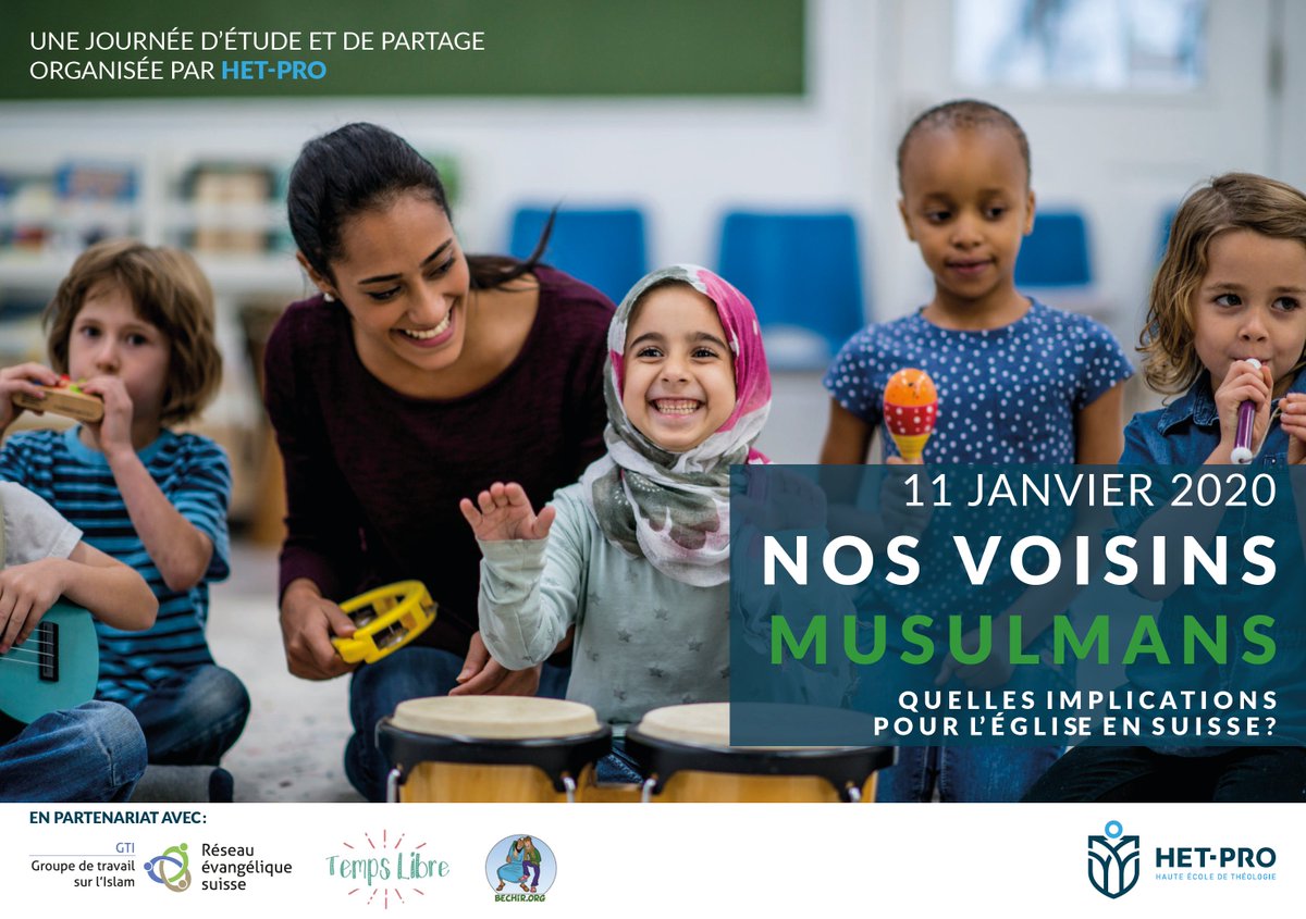 hetpro_ch's tweet photo. NOS VOISINS MUSULMANS - Quelles implications pour l'Eglise en Suisse? La #HETPRO, en partenariat avec #GTI, #TempsLibre et #Bechir, vous propose une journée d'étude et de partage le samedi 11 janvier 2020 ! https://t.co/ceBFEi5yot https://t.co/RWtZuLvIqK https://t.co/Ah0cSUaGG4
