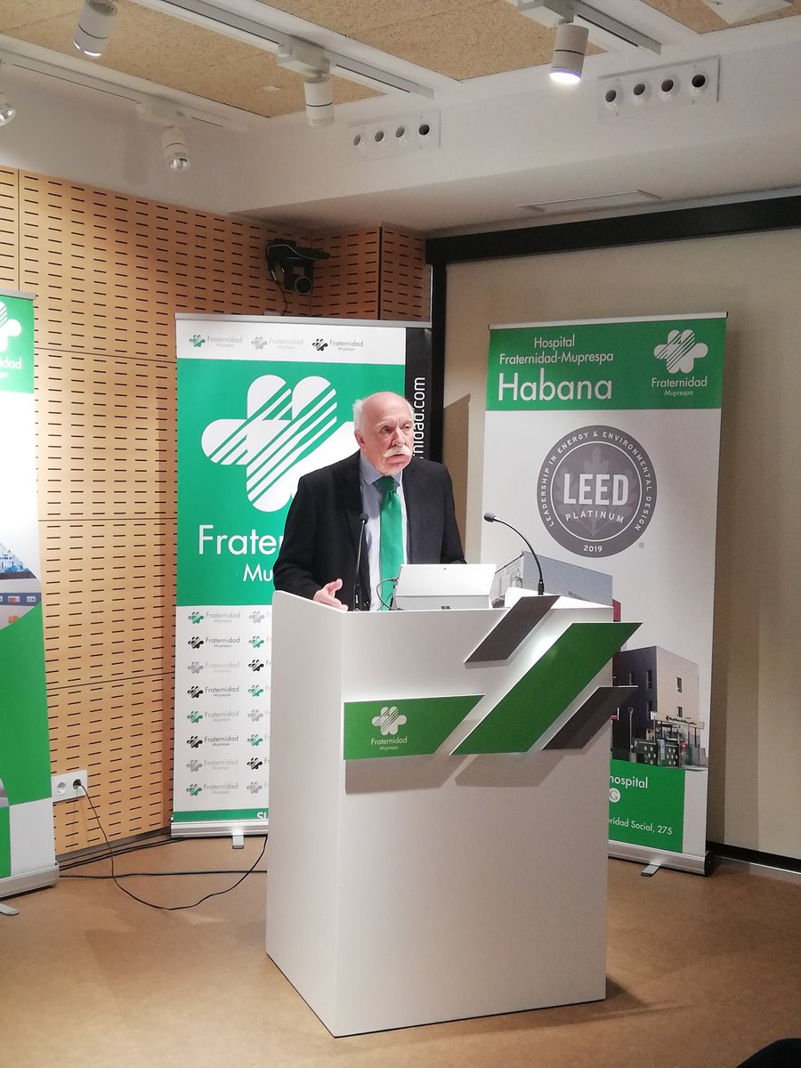 Jornada Hospital Fraternidad-Muprespa Habana: un hospital sostenible. COP25. Inaugura Carlos Aranda, director gerente de <a href="/MutuaFM/">Fraternidad-Muprespa</a> #COP25 #TiempoDeActuar