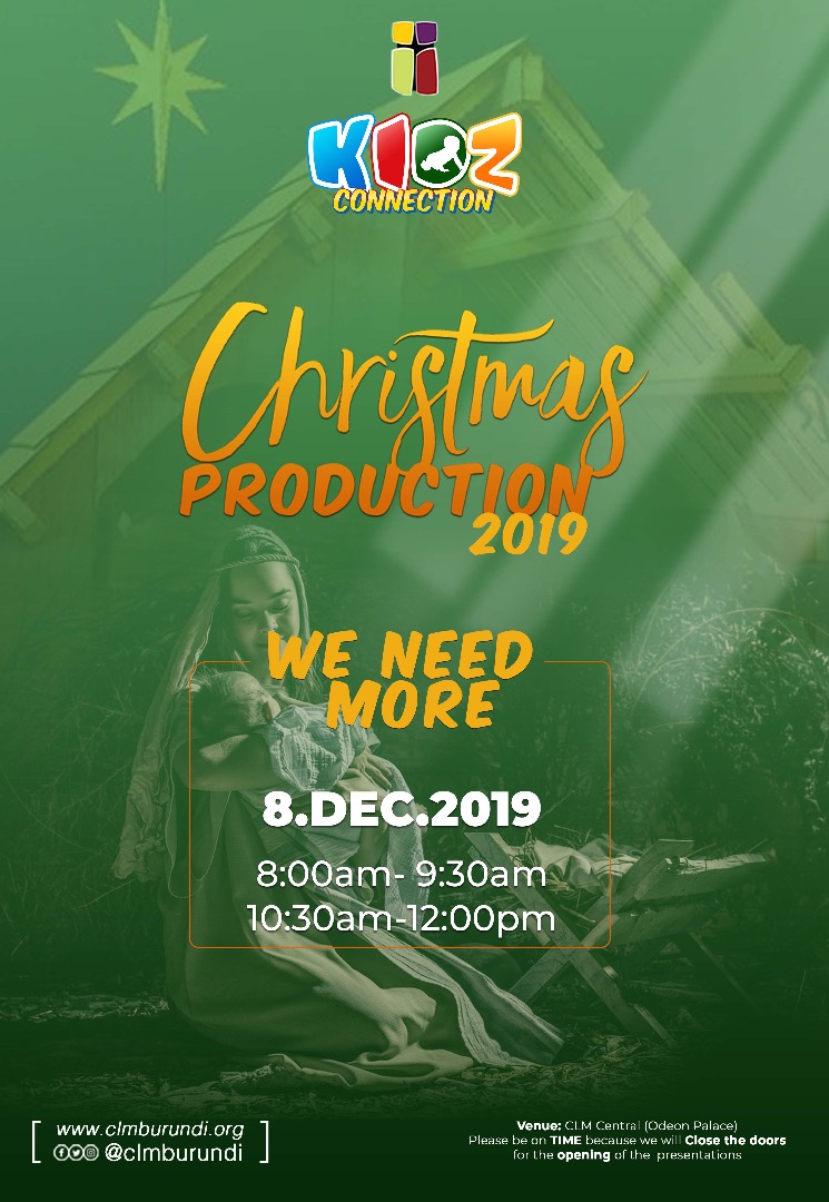 clmburundi's tweet photo. π It's the most wonderful time of the year! We are celebrating this season as we remember the birth of our Savior π₯³
Meanwhile, Kidz Connection is cooking up something to present this weekend π @clmburundi Central.
#MagnifyEnlargeLaunchOut #WeLoveOurChurch #WeNeedMore https://t.co/yU8W4qktpF