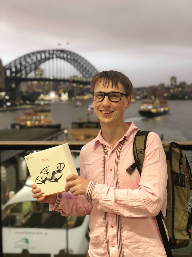 Woohoo I just won a drone at the <a href="/NodeSydney/">NodeSyd</a> Node.Js Christmas quiz!