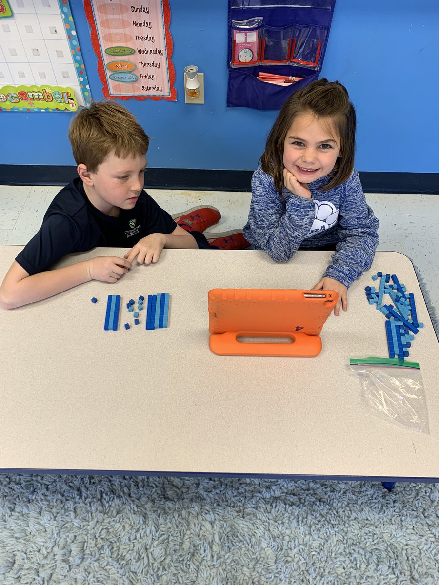 CBAWestChester's tweet photo. Second graders are using @Seesaw to create videos of how to regroup using a base ten block model #2ndgrade #mathexplanations https://t.co/w9j9Rj7sRi