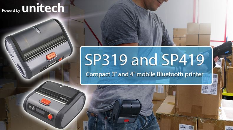 Global_Barcode's tweet image. @UnitechEU SP319 &amp;amp; SP419 - Designed specifically for mobile users, compact and lightweight,, allowing mobile workers to extend their applications and efficiency even further #mobileprinting #mobileprintingsolution #unitech #bluetoothprinter #mobileworking bit.ly/2qmEhti