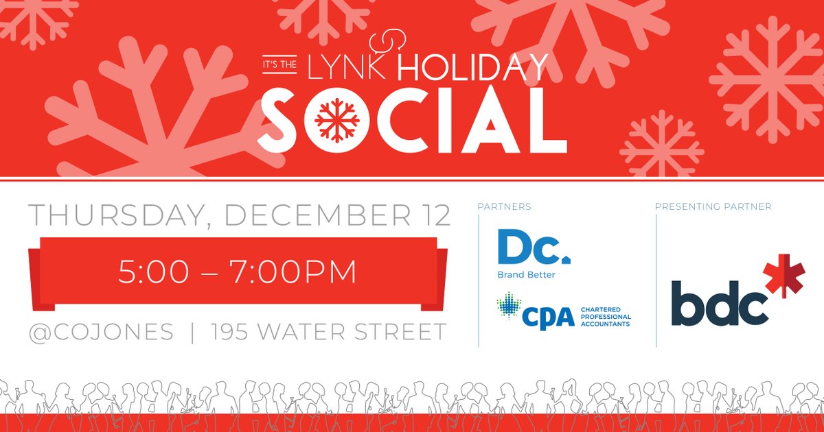 We're ONE WEEK away from the LYNK Holiday Social! Don't miss out on a chance to network with other young professionals in a great atmosphere! Join us @ Cojones next Thurs/Dec 12 from 5-7pm. Register here: lynkholidaysocial.eventbrite.ca 
#professionalnetworking #tistheseason #jointhelynk