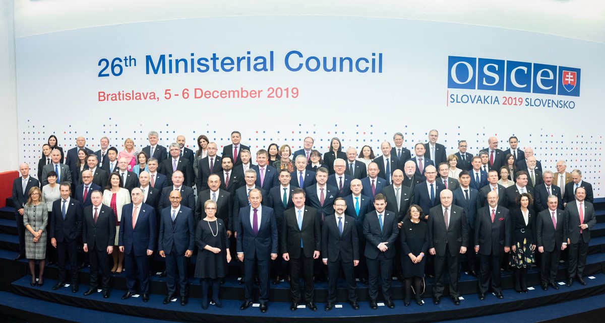 GreeceMFA's tweet photo. FM @NikosDendias at 26th #OSCE Ministerial Council #OSCEMC19 in #Bratislava – 📷Family Photo  / Ο ΥΠΕΞ Ν. Δένδιας στην 26η Υπουργική Σύνοδο του ΟΑΣΕ στη Μπρατισλάβα – Οικογενειακή φωτογραφία https://t.co/mwCN4MnBlJ