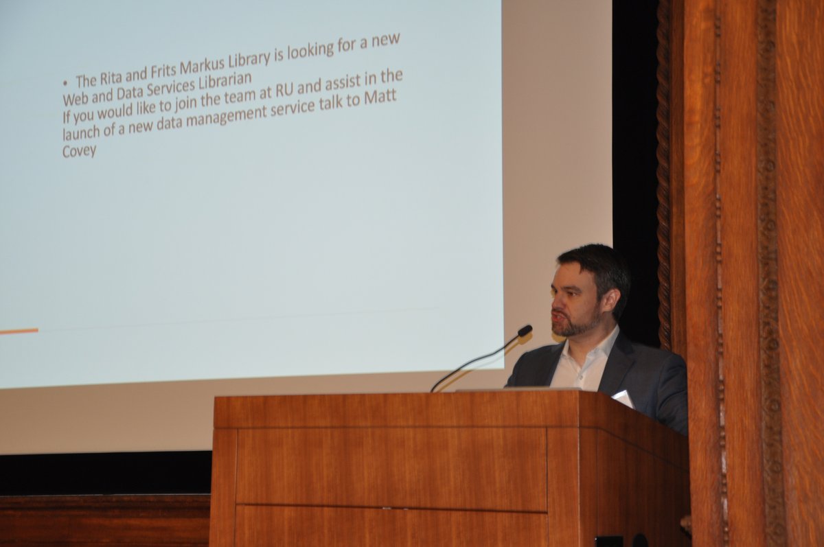 DouglasFeldner's tweet photo. Rockefeller University CIO Anthony Carvalloza, getting things started at the 2019 RDM Conference in NYC. #NYCRDM19 #elsevier #EmpoweringKnowledge #researchintelligence 
#RDM https://t.co/SESowC1xY2