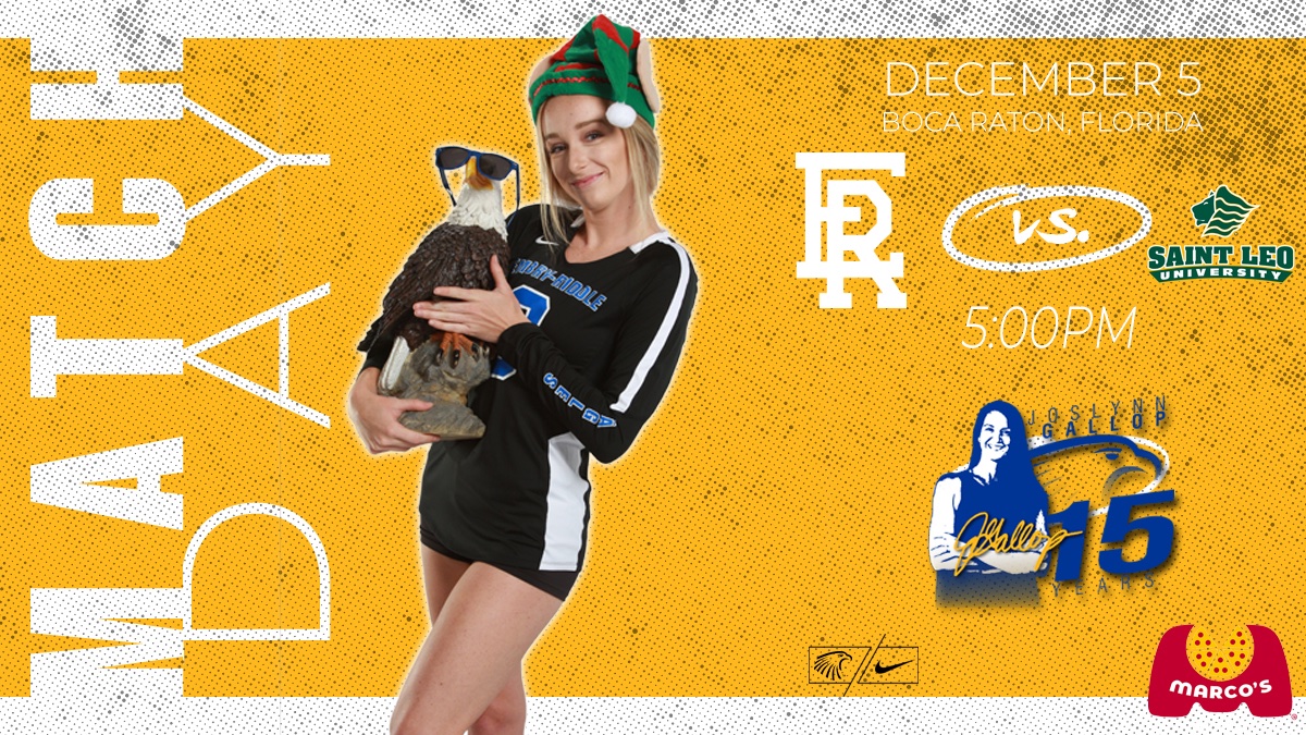 ERAUVolleyball's tweet photo. Today we play our FIRST-EVER @NCAADII regional match!
No. 4 seed 🦅 vs No. 5 seed @saintleovb 
📍Boca Raton
📺https://t.co/49VQNU52pe
📈https://t.co/4y8asqThSA
#GoERAU https://t.co/a3MdjRo0xn