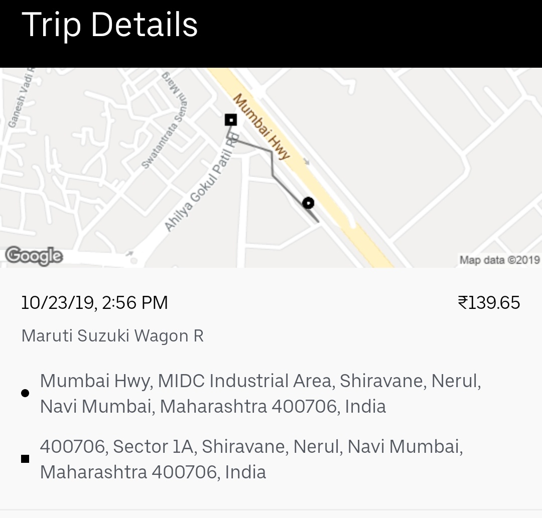 Hey @Uber_Support @Uber_Mumbai
I had taken an uber on 23rd Oct, 2019
The driver told that his gear broke, and asked me to leave the vehicle within 1 min. 
I selected pay by cash mode and everything was sorted.
Now Uber app is showing an outstanding amt of 139.65.
Help please!