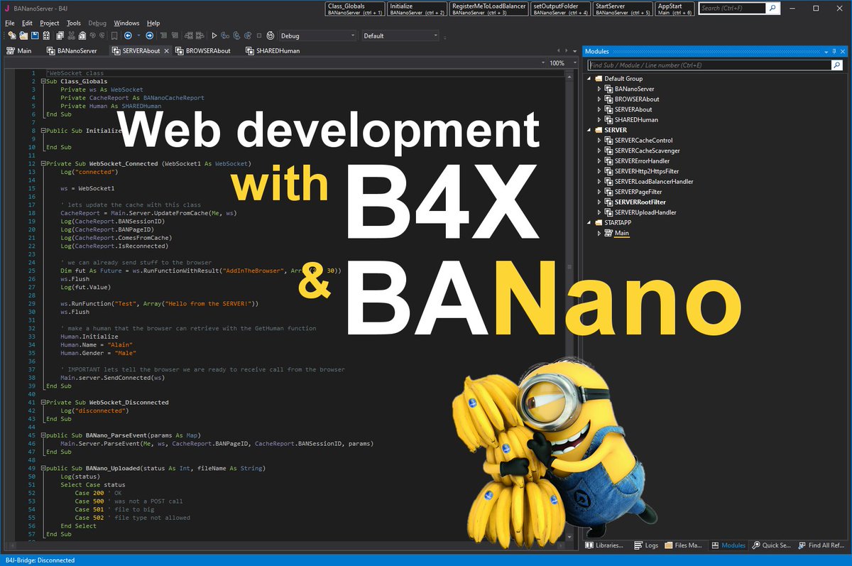 RealAlwaysBusy's tweet photo. Handle thousands of simultanious web users with #B4X and #BANano!

Coming soon to B4X: BANanoServer and BANanoLoadBalancer #opensource #fullcircle

B4X: True #crossplatform programming for everyone! https://t.co/kWBK89vUuY 

#Android #iOS #Win #macOS #Linux #web #rpi and more! https://t.co/TzGtjf6n3t