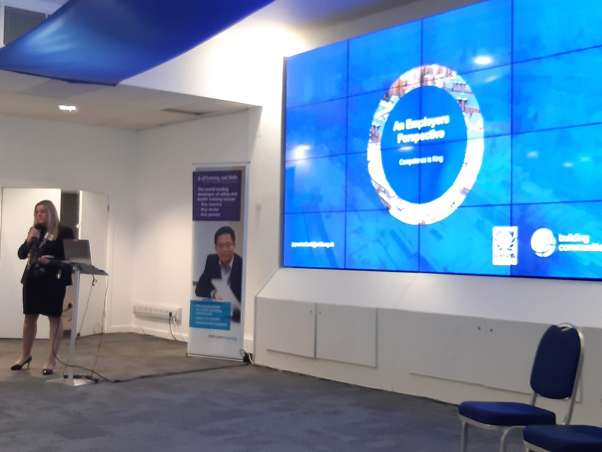 Astutis's tweet photo. Every employee home safely is our mantra says Jayne Lombardi, Head of Health and Safety @orbitgroup #IOSH https://t.co/2942o2WAm3
