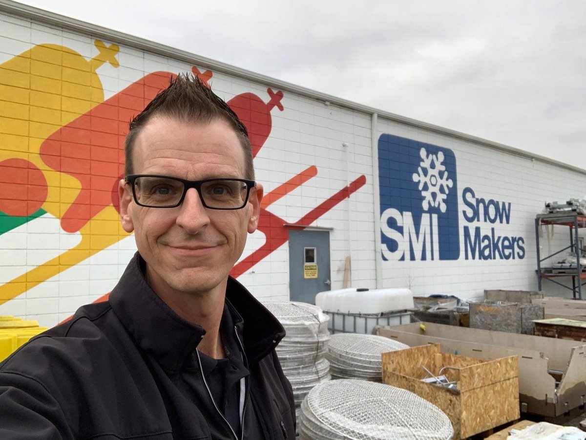 GoEngineer's tweet photo. Got snow? SMI Snow Makers designs snow machines using @SOLIDWORKS Whether post mounted or on a portable trailer, they can deliver snow in any direction and at any angle of throw. Application Engineer Darin Grosser shared these photos from his latest visit. #letitsnow #engineering https://t.co/914wo8eaNH