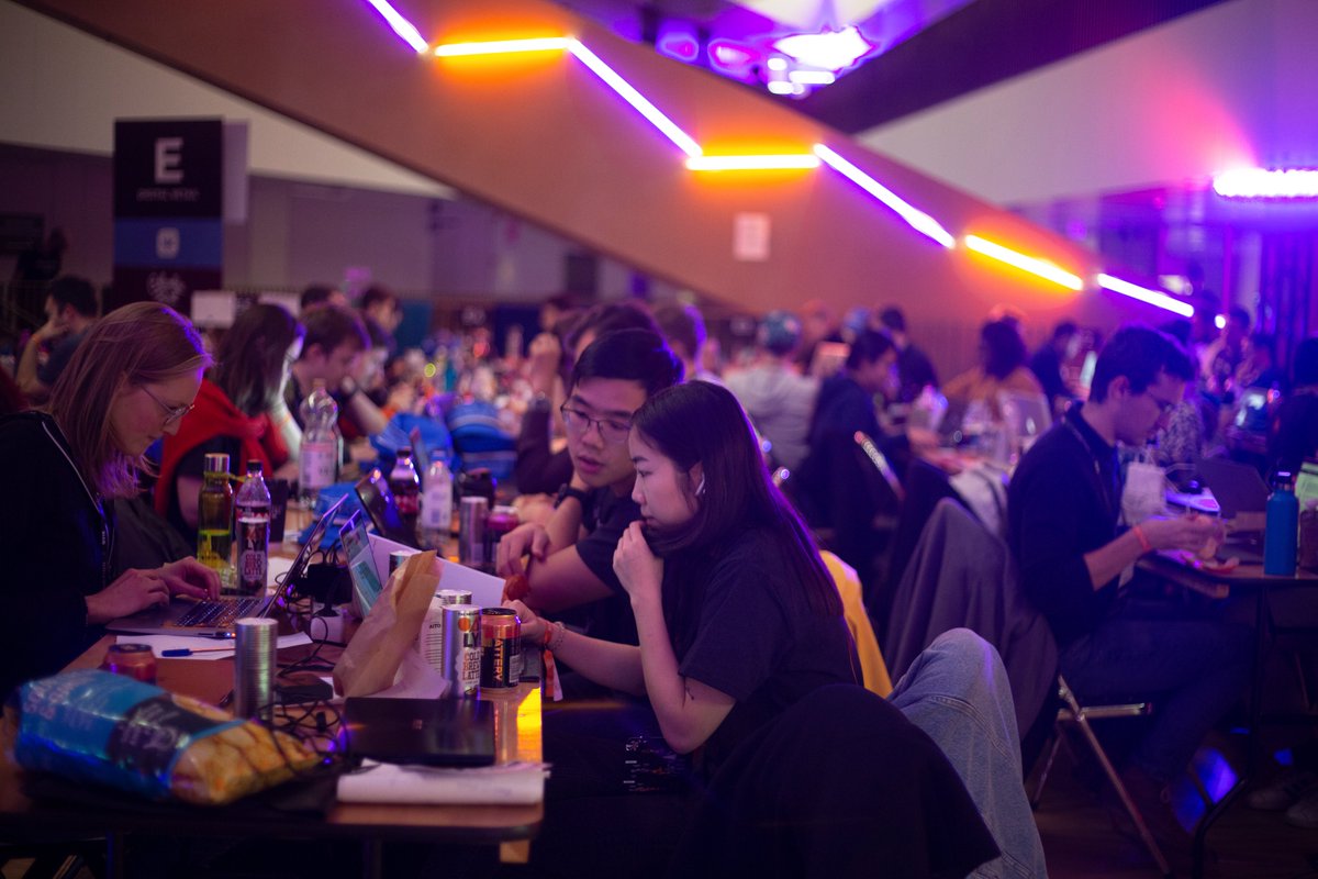 hackJunction's tweet photo. Being a ‘hacker’ doesn’t mean you need to code alone in a dark room, at least at #Junction2019!😎 This year we once again created a unique venue, filled with cool lights with @SunEffects - thanks for helping us build the atmosphere Junction is known for!
📸Gaia Putrino https://t.co/lclFE2sPCC