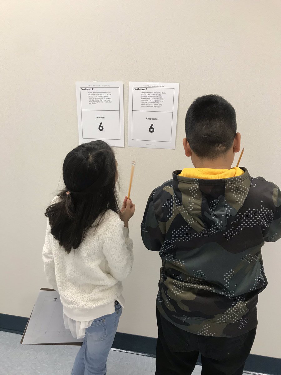 AlanizYagaira's tweet photo. More circuit fun with one and two step multiplication and division WPs. #PISDMathChat #BurnettES https://t.co/fVN7Mo98Qv