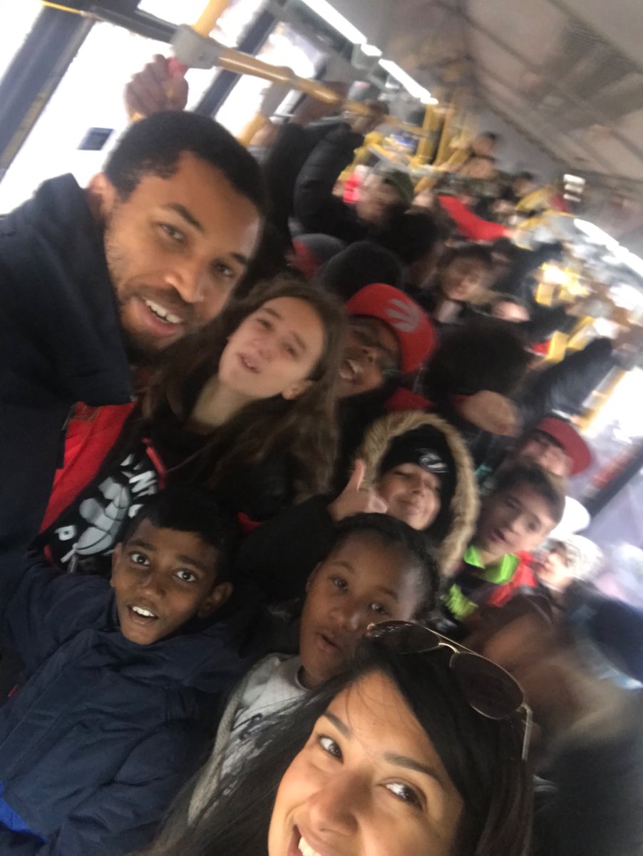 mrshamdule's tweet photo. Inquiry question of the day- How do you fit 3 classes on the TTC? #905raptors game here we come! 
@GABrownMS_TDSB @tdsbMsP @EkpedemeMoren https://t.co/d8semLhjhq