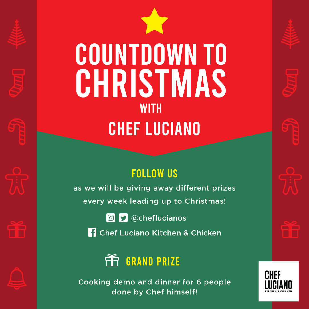 ChefLucianos's tweet photo. 4 weeks until #Christmas means you have a chance to win a different prize every week! 

So let's kick it off by giving away a $20 DELIVERED meal this week for the 12th person to #retweet this post on #Twitter ... Let s the competition begin!!

#holidayseason #contest #prizes https://t.co/fifZCifIg1