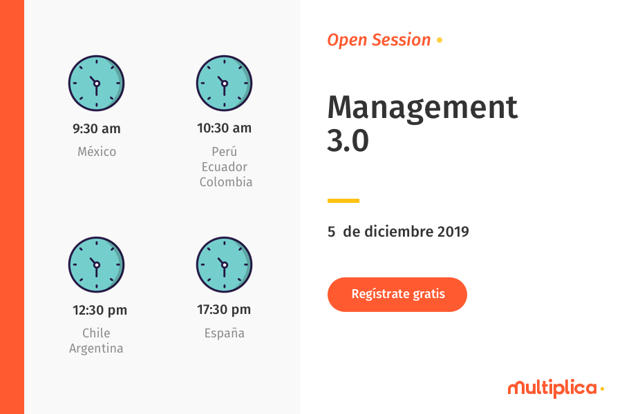 multiplica's tweet image. Alista tus alarmas que en breve empieza nuestra #OpenSessionMX de hoy. No te la pierdas, estaremos hablando sobre Management 3.0 y cómo lograr que tu equipo esté motivado para dar lo mejor siempre.
Regístrate aquí: lnkd.in/ePfBYtp