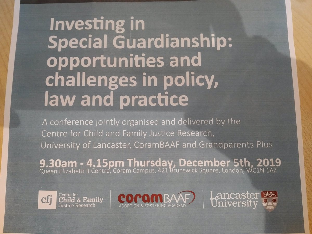 DrCarolHomden's tweet photo. Today @Coram, anticipation is high for the #CoramBAAF partnership conference on 'Special Guardianship with a host of distinguished speakers after the Hon. Mr Justice Keenan raising the challenges of lack of robust assessment or prior connection, and red flags being missed. https://t.co/ewbU47Tr1o