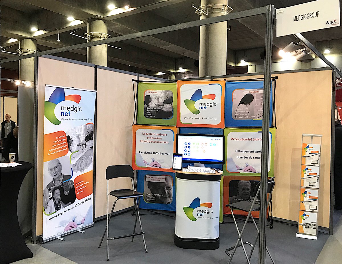 C'est aujourd'hui ! Nous vous accueillons sur notre stand au salon Âge 3 et Handicap de Lille ! #medgicnet #salonAge3etHandicap #santé #ehpad #logiciel #soins #Lille #Grandpalais
