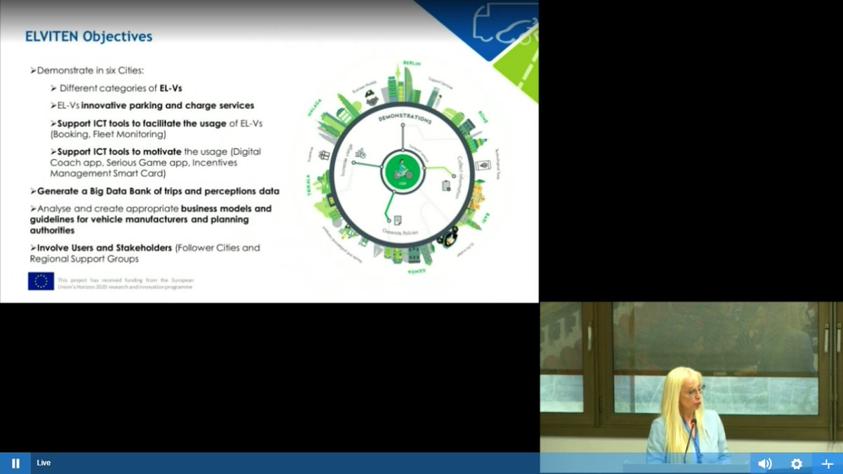 Our <a href="/portouli/">Villy Portouli</a> from <a href="/ISENSE_GROUP/">I-SENSE GROUP/ ICCS</a> presenting <a href="/ELVITEN_EU/">ELVITEN</a> as a paradigm of how could the mobility of tomorrow look like at Session 0A of the #H2020RTR19 European Conference on Road Transport Research <a href="/EU_H2020/">Horizon 2020</a> Projects Results. @inea_eu