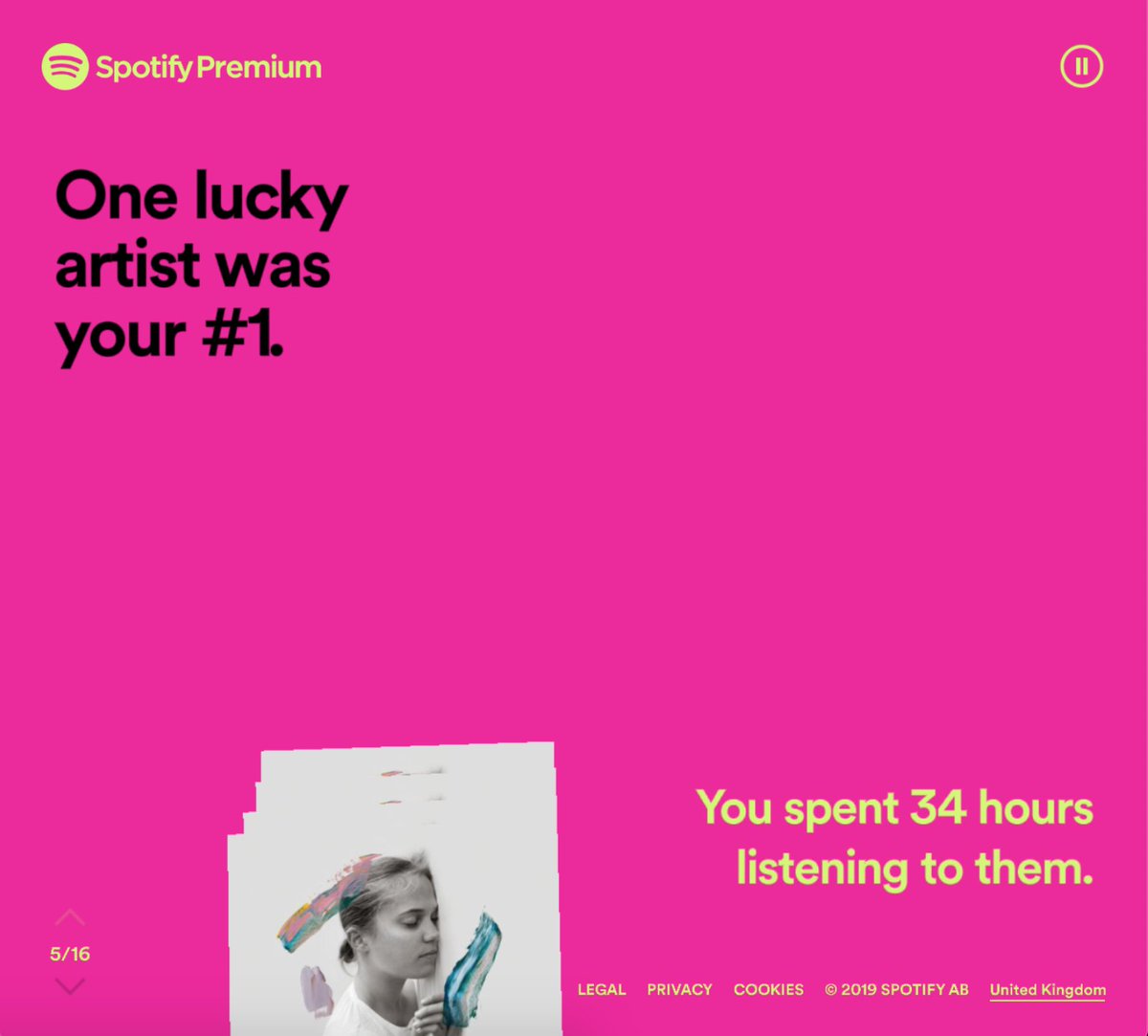 Thank you <a href="/TheNational/">The National</a> for spending 34 hours with me this year on <a href="/Spotify/">Spotify</a>. You are my #1. #spotifywrapped open.spotify.com/wrapped/82bd2a…