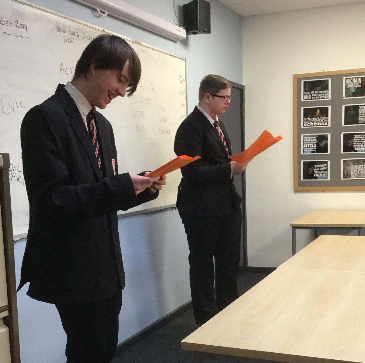 TKASMrShepherd's tweet photo. 🗣🗣Double Y11 Shout Out
Cross Curriculum
P1 @KAS_English reading #TheScottishPlay
P2 @KingAlfs_PE playing Table Tennis, quoting #TheScottishPlay “Turn, hellhound turn.”
Also just been part of a conversation about #oxidisation & why the #StatueofLiberty is green. @TKASAScience https://t.co/eG1TZMhw8q
