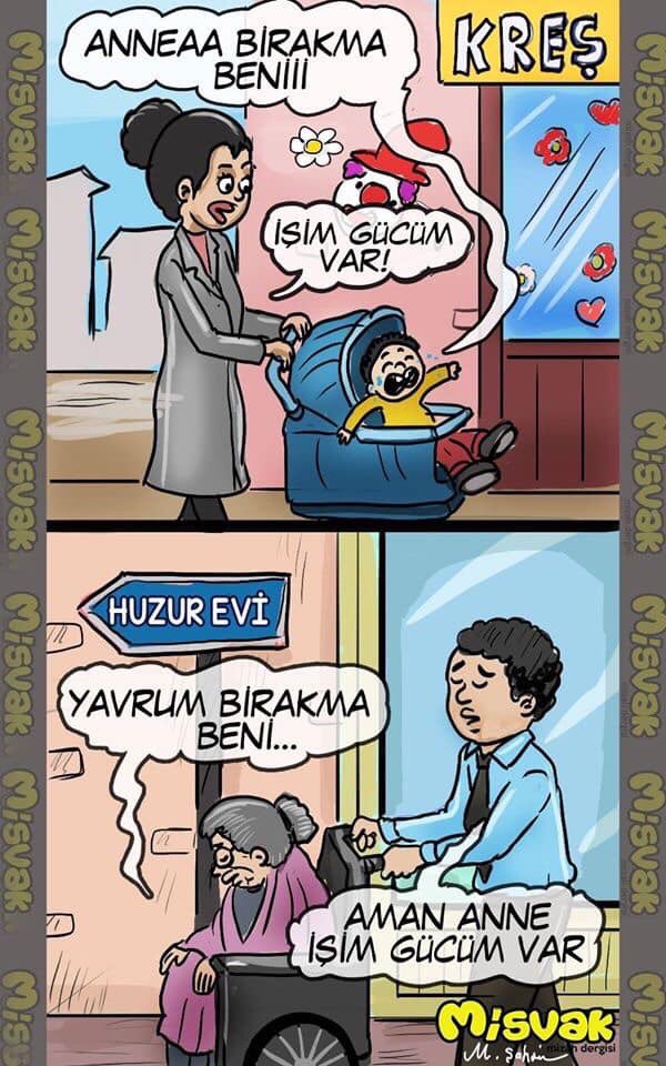 Çok anlamlı bir karikatür.