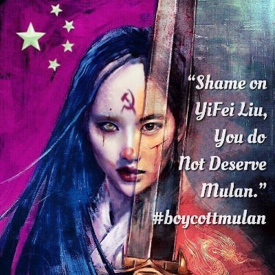 yulijaran's tweet photo. @RottenTomatoes Sorry but this lead actress is disgusting. She openly support #HKPoliceTerrorists Kill /torture/ rape #Hkgers. shame on you @disney @DisneysMulan this is what you standing for? #PoliceBrutalitiy ? Having a #CCP #ChiNazi Disney princess, tks for ruining my childhood #BoycottMulan https://t.co/C1ffLPBXlE