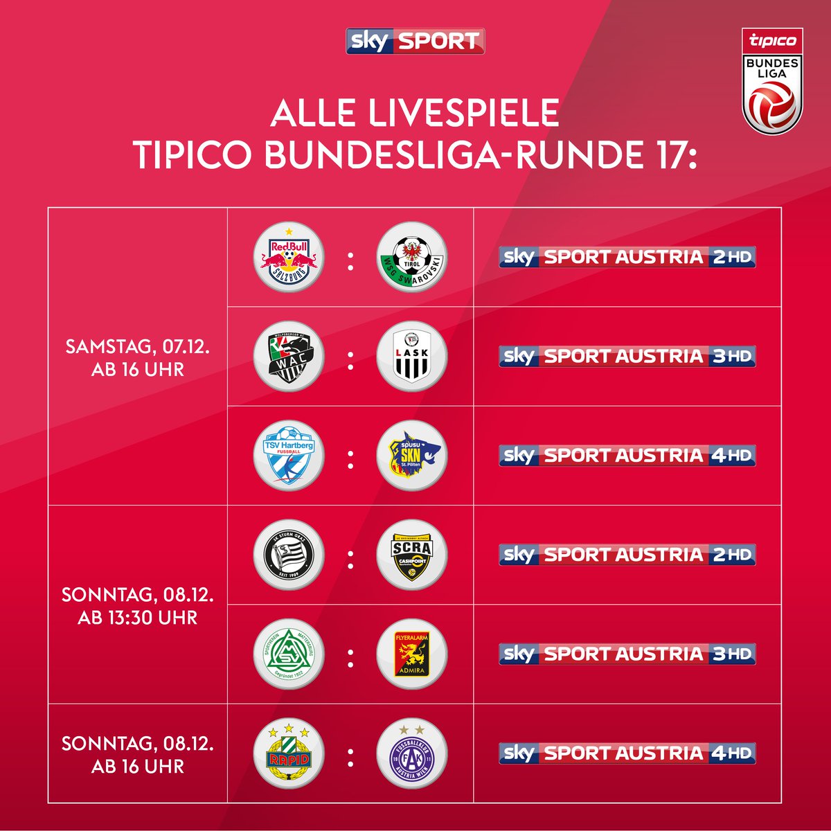 Starpower beim 330. #WienerDerby: <a href="/LMatthaeus10/">Lothar Matthäus</a>, #Krankl, #Herzog und <a href="/JankoMarc/">Marc Janko</a> für Sky bei <a href="/skrapid/">SK Rapid</a> gegen <a href="/FKAustriaWien/">FK Austria Wien</a> im Einsatz!

Die komplette 17. Runde live auf Sky!

Mehr Infos unter: bit.ly/2RoU1Hd