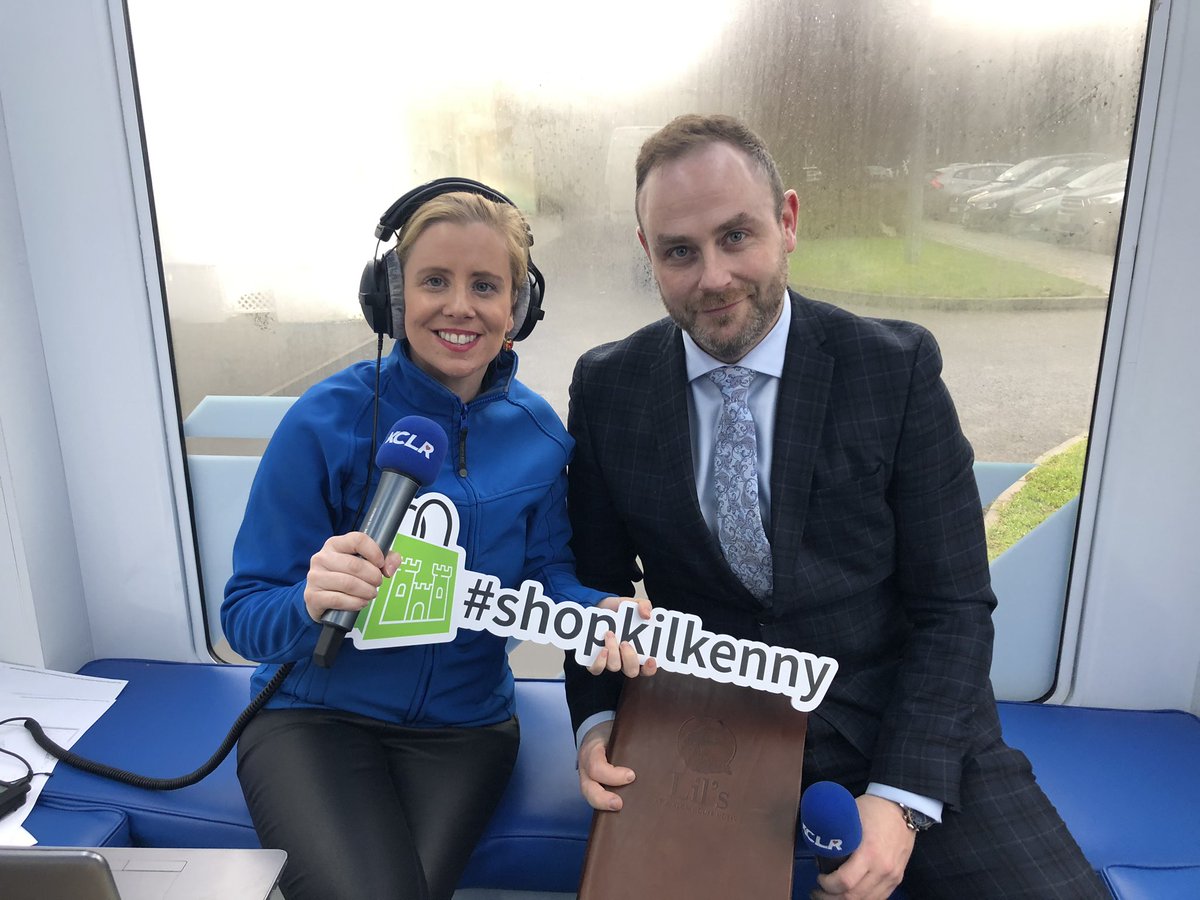#KCLRLive <a href="/eimeardeschemer/">Eimear Ní Bhraonáin</a> is joined by Sean Comer from <a href="/AvalonHouse_/">Avalon House Hotel | Boutique 4* Hotel</a>  joins us on our OB  Tour of the county in Castlecomer with #shopkilkenny.  With thanks to <a href="/bankofireland/">Bank of Ireland</a>