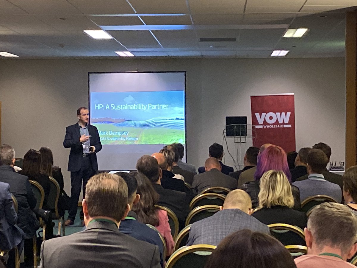 #Our first speaker is live in the speaker zone at #GreenLight2019. Mark Dempsey, <a href="/HPUK/">HP UK</a> Sustainability Manager is talking about the power of #sustainability to grow business together.