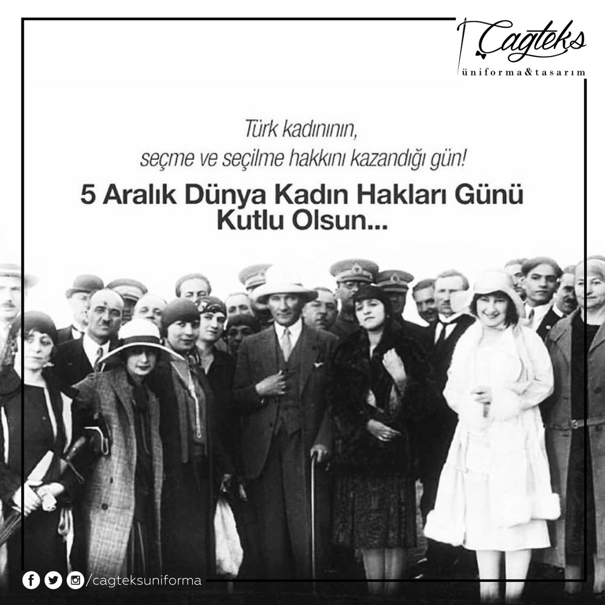 cagteksuniforma's tweet photo. 💪🏼 #dunyakadinhaklarigunu #dünyakadınhaklarıgünü
Bugün kadınlara seçme ve seçilme hakkının tanınmasının yıl dönümü. 5 Aralık Kadın Hakları Günü kutlu olsun!
#cagteksüniforma #antalya #5aralık https://t.co/mHXFsjVtDj