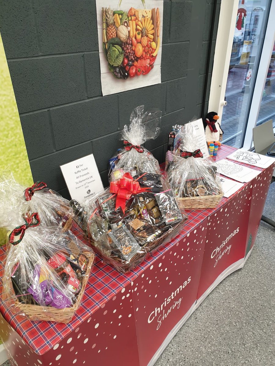 Claudeen showcasing our Christmas raffle and children’s colouring competition, raising money for <a href="/DementiaUK/">Dementia UK</a>. Excited to see the works of art being handed in and displayed on our community board! @GlennBarsby <a href="/Dan1979Gee/">Dan Gee</a> <a href="/KarenBa1965/">Karen Bevan</a>