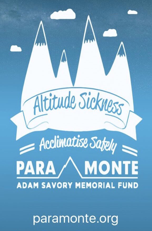 We are excited to announce that we will be collaborating with Para-monte charity which was set up in memory of Adam Savory in 2012. Adam was a healthy 25yo who lost his life to altitude sickness. We will be providing equipment to raise awareness.