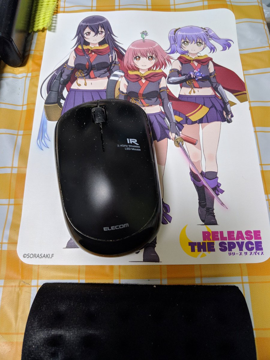 どらいぶっ 届いたと言うことで今まで使ってたマウスパッドから新しいリリスパのマウスパッドにチェンジ しかしそれ故に少し厚みがあるのかなと思ったらまさか薄いとは思わなくてちょっと驚いてしまった