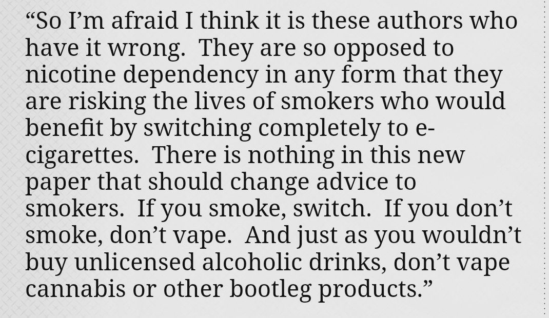 'The European Respiratory Journal editorial is wrong in relation to each and every one of the seven arguments put forward.' - Prof John Britton of @UKCTAS responds to the cannabis case study featured in the media today. #vaping sciencemediacentre.org/expert-reactio…