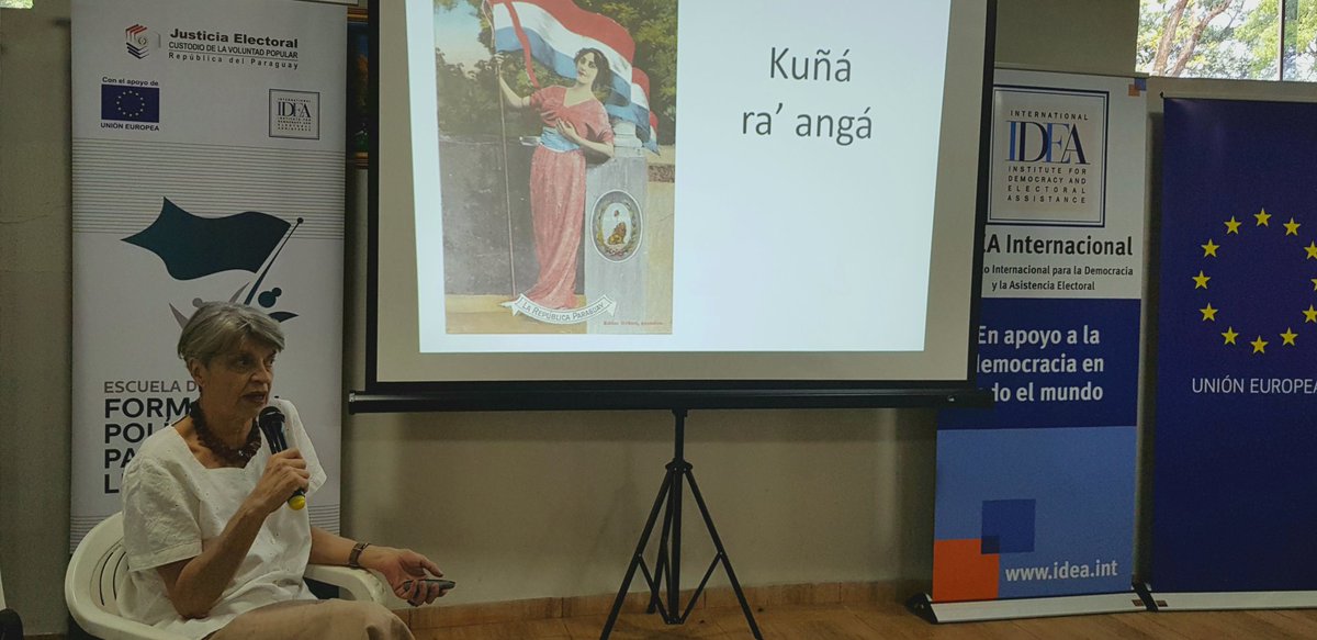 Genero_JE's tweet image. Historia Política del Paraguay, fue el módulo desarrollado por la Historiadora Milda Rivarola en la jornada de ayer. 
La Escuela de Formación Política para Mujeres Líderes de Caaguazú continúa hoy con el módulo Marco Normativo y Sistema Político Paraguayo.
#SevoslaProtagonista