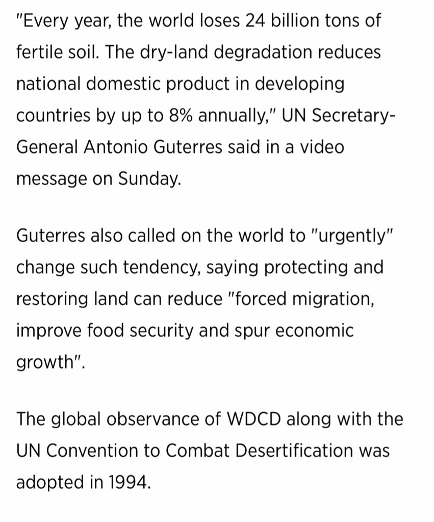 Abdulsamad7858's tweet photo. @FAO Degradation of earth's soils has released abt 78billiom tonnes of carbon into atmosphere
Every year , world loses 24billion tons of fertile soil
#WorldSoilDay #SoilHealth #environment #ClimateDebate #trees #global2019 #ClimateChangeIsReal #soil #SoilDay #health https://t.co/ko7GbFP6Pb