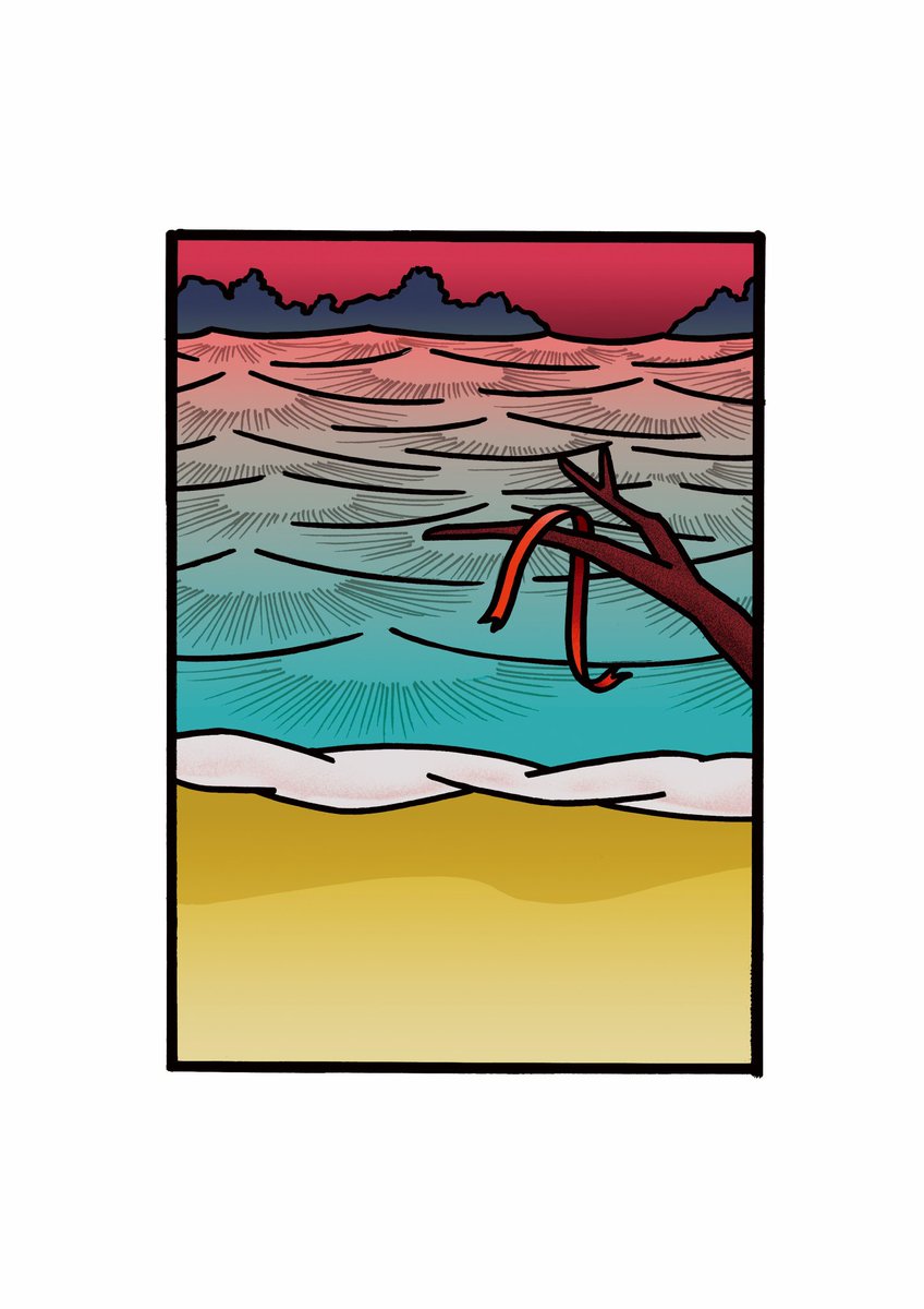 これは表紙のラフ①です 詩集を読んだあと、どこでもない場所を探しながら絵を描くの、よい散歩であった 
