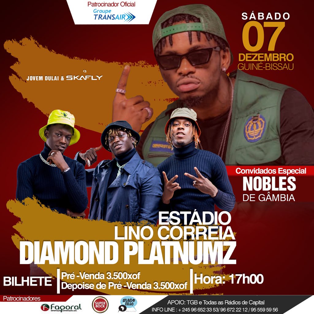 iamprettypablo's tweet photo. Guinea Bissau🇬🇼 we bringing the 🌶🌶🌶 this Saturday!!!! @NoblesGambia x King @diamondplatnumz #shutdownBissau #Godismyplug https://t.co/IfUU8uFe30
