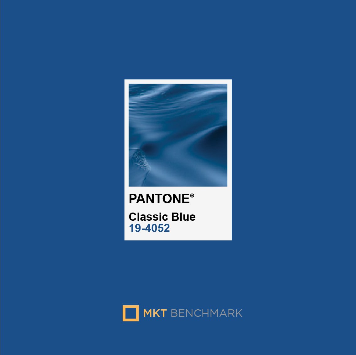 MKTBenchmark's tweet photo. Classic Blue: Color of the year 2020, via Pantone®. https://t.co/xPRjZItiTj