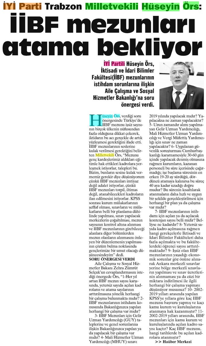 ✔️#İİBF mezunları torpil, iltimas değil, atanabilecekleri kadroların ilan edilmesini istiyorlar.
✔️ #İİBF mezunlarının haklı taleplerine kulak verin. 

#iibfliadaletistiyor
#iibflikadroistiyor
@iibfliOgrenci
#TrabzonunSesiMecliste