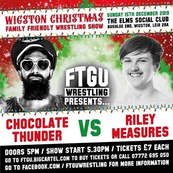 FTGU Wrestling (@ftguwrestling) on Twitter photo Just 10 days until our final show of the year so it is time for another match accouncment
On December 15th you will see <a href="/ChoccyThunder/">Choccy Thunder</a> face off again Riley Measures in a singles match
This is a match you definitely do not want to miss. Get tickets here ftgu.bigcartel.com/product/ftgu-w… Just 10 days until our final show of the year so it is time for another match accouncment
On December 15th you will see <a href="/ChoccyThunder/">Choccy Thunder</a> face off again Riley Measures in a singles match
This is a match you definitely do not want to miss. Get tickets here ftgu.bigcartel.com/product/ftgu-w…