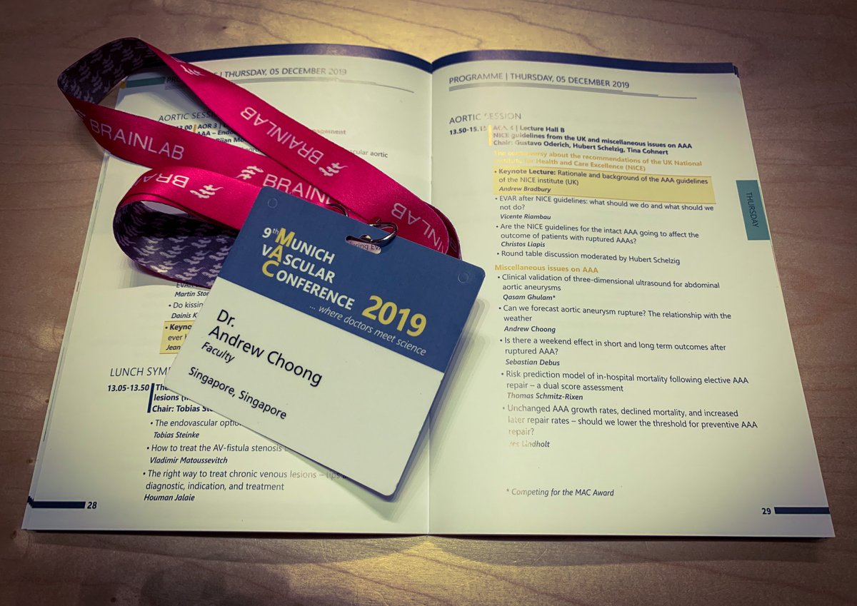 DrAndrewChoong's tweet image. Made it to #mac2019 #mvc2019 It’s Winter. It’s freezing. Somewhat apt then that I am going to present the @singvasc #singvasc study talking about the relationship with the weather and #aortic #aneurysm rupture... 😂😂😂 @MatthiasTrenner @VascularTUM @B_Reutersberg