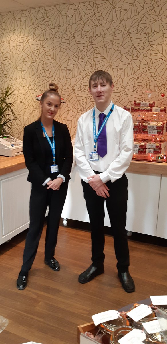 <a href="/TravelCCN/">Travel & Tourism CCN</a> <a href="/norwichcollege/">City College Norwich</a> students: Morgan and Dominyka are enjoying a unique 'Work Experience Placement' in the <a href="/DebutRestaurant/">Debut Restaurant</a> Christmas Shop
Excellent standard of work being demonstrated,  pleasure to mentor you both. Well Done!