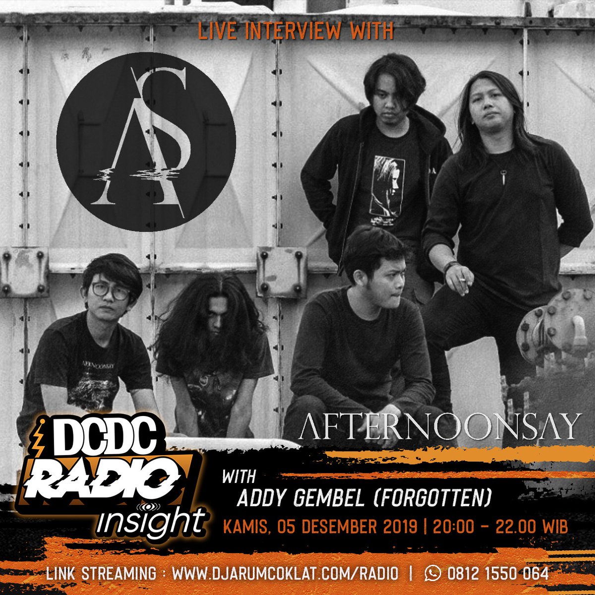 Malam ini Brad, Simak obrolan kita bersama host <a href="/addy_gembel/">Kujang Rompang</a> malam ini Kamis 5 Desember 2019 streaming di djarumcoklat.com/radio atau tap link di bio ig nya.
.
#DCDCRadio
#DCDCInsight
#DjarumCoklatDotCom
#DCDC #afsay #afternoonsay #postrock #instrumental