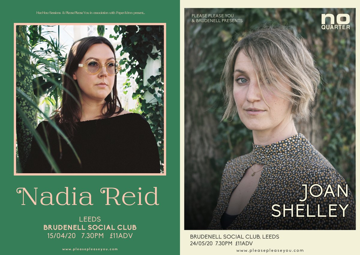 PleasePleaseYou's tweet photo. TWO more great new shows for us to look forward to in Leeds next year :)
Ethereal Kiwi @HelloNadiaReid has a new record which is exciting and genius Kentucky folkie @JoanShelley finally returns to the UK to play some headline shows.
>> https://t.co/a4N9KmV3AY
@HeeHawSessions https://t.co/Gy5gAPR2Pr