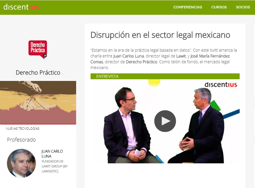discentius's tweet photo. “Estamos en la era de la práctica legal basada en datos”. Juan Carlos Luna de @LawitGroup da las claves de la disrupción en el sector legal mexicano / con @jmfcomas  de @derechopractico 
👉 https://t.co/x0wuhBu1LH https://t.co/aB7N8yi7mO
